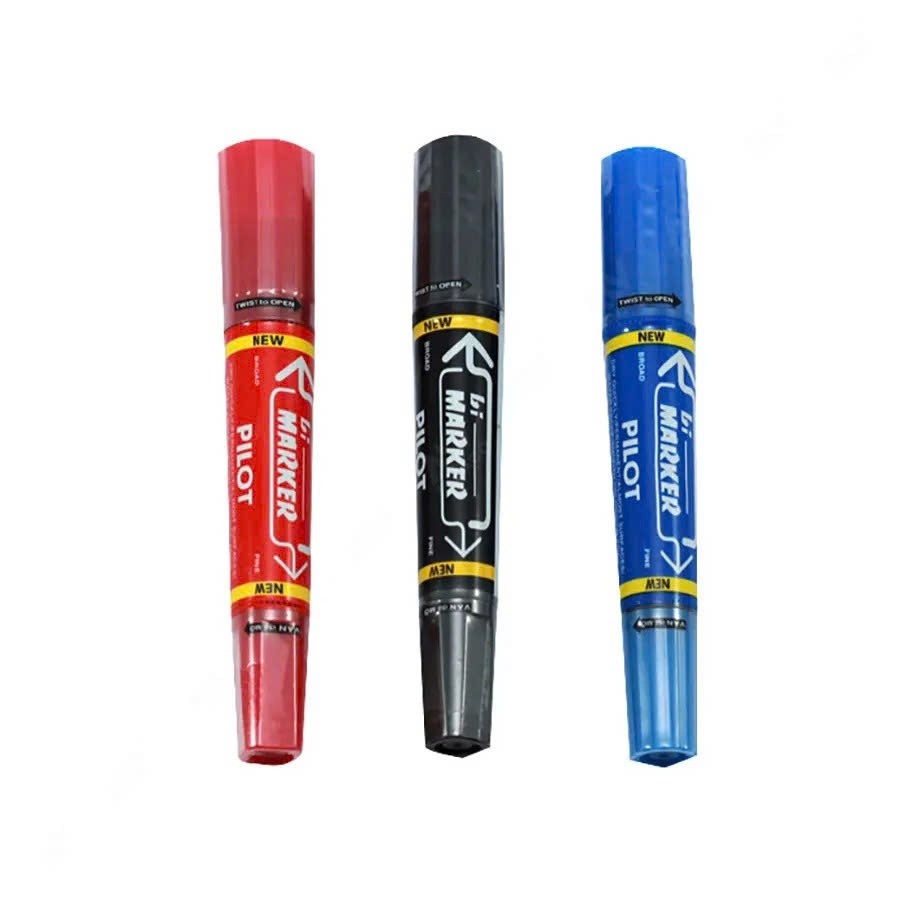 (Set 3c)-Bút Lông Dầu Pilot xanh/đỏ/đen