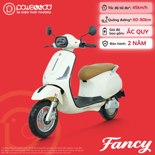 [Xe Điện Đô Thị] Xe Máy Điện POWELLDD FANCY Thiết Kế Phong Cách Italia Cổ Điển