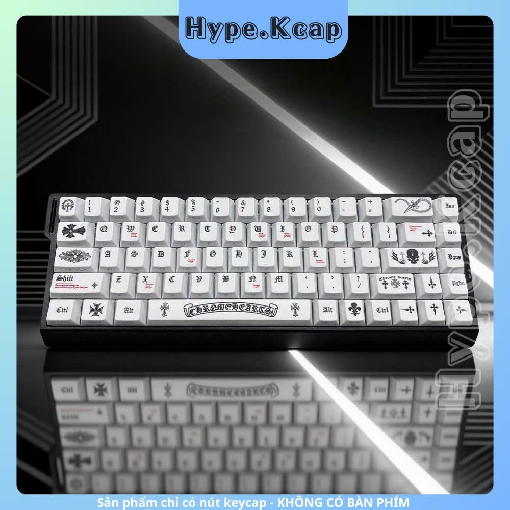 Keycap Chrome Hearts Xuyên Led Cherry Profile