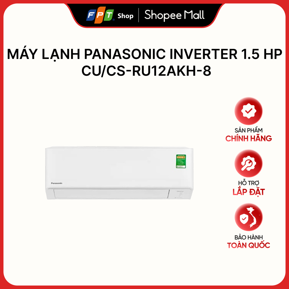 [Hàng chính hãng] Máy lạnh Panasonic Inverter 1.5 HP CU/CS-RU12AKH-8