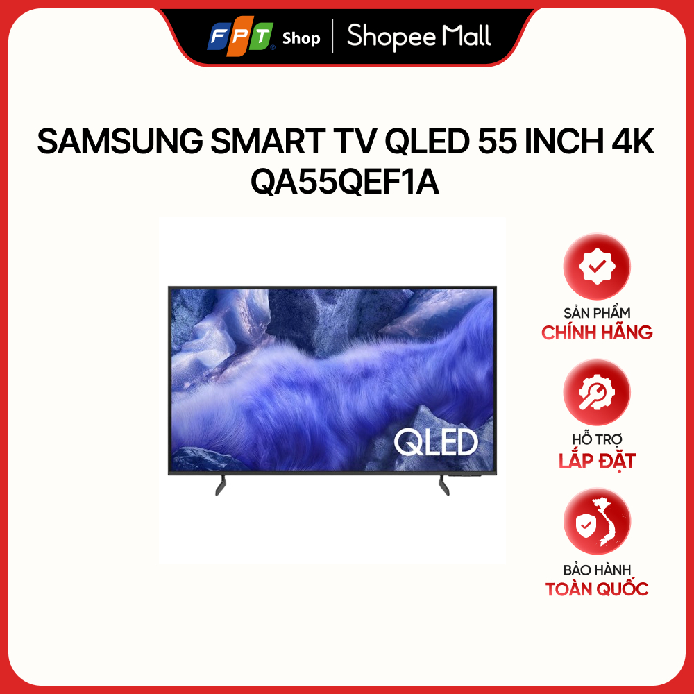 [Tặng Loa Soundbar Samsung] Samsung Smart TV QLED 55 inch 4K QA55QEF1A