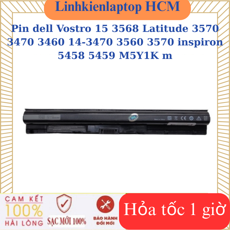 m Pin dell N5451 N5458 N3452 N3458 N5551 N5555 N5558 N5559 N5755 N5758 N5455 M5Y1K Chip thế hệ 8 trở