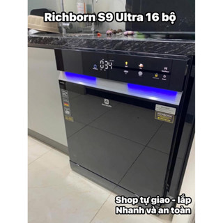 Máy Rửa Bát RICHBORN RDG6080 S9 Ultra 16 bộ 3 giàn sấy khí tươi có hé và tự động đóng cửa