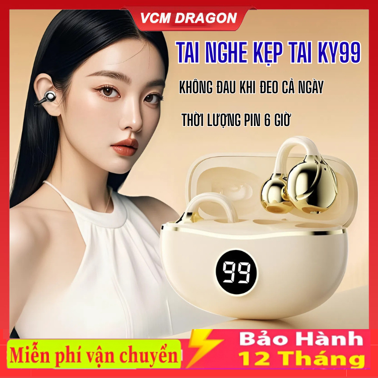 Tai Nghe Bluetooth Kẹp Tai KY99 / KY68 / KY5 / X55 , Âm Thanh HiFi Nổi Siêu Hay , Chống Nước IPX5 ,T