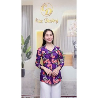 Áo lẻ bà ba hoa văn cổ Tim Mã AD