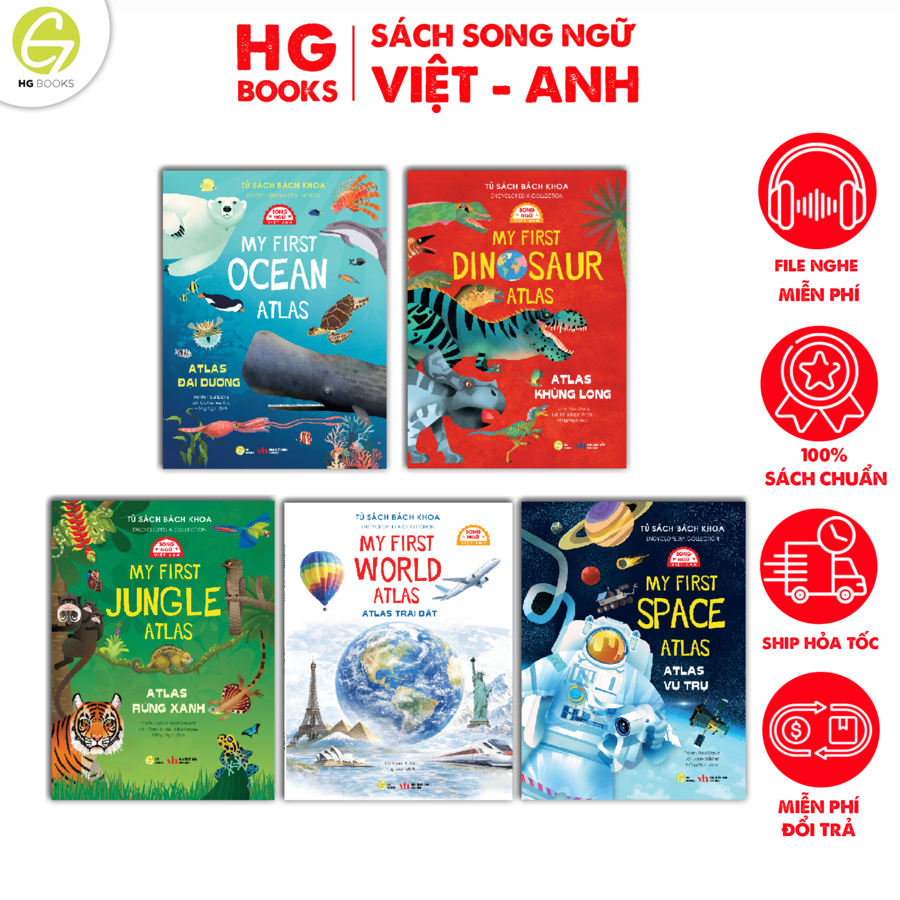 SÁCH: ATLAS Thiếu nhi, Song ngữ Việt-Anh. Bách khoa toàn thư cho trẻ em