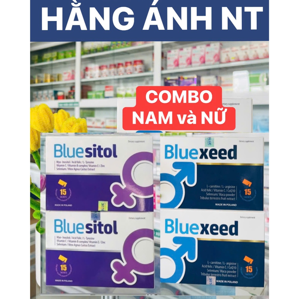 Bluesitol - Hỗ trợ phụ nữ dự định mang thai & BLUEXEED cải thiện tinh trùng , tăng cường sinh sản ở 