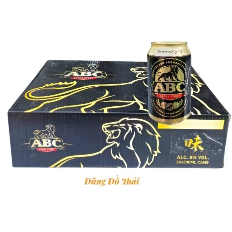 Thùng 24 lon Bia ABC 330ml - Bia Đen Nồng Độ 8%