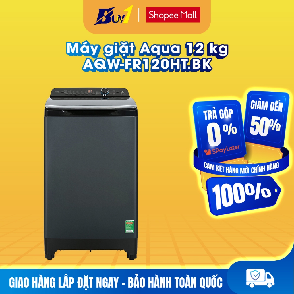 AQW-FR120HT.BK - Máy giặt Aqua 12 kg AQW-FR120HT BK - Hàng chính hãng