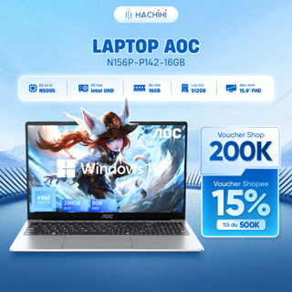 Laptop AOC N156P-P142-16GB Celeron N5095 Ram 16GB  SSD 512GB  15.6' FHD  Màu xám / Hồng