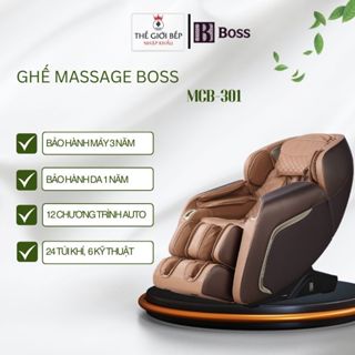 Ghế massage cao cấp Boss MCB-301 – Con lăn 4D – Khung S-L shape – Điều khiển giọng nói