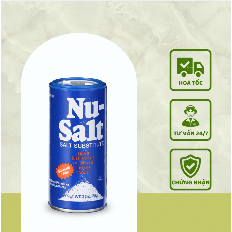 GIA VỊ THAY THẾ MUỐI Nu-Salt | SALT SUBSTITUTE Sodium Free 85g
