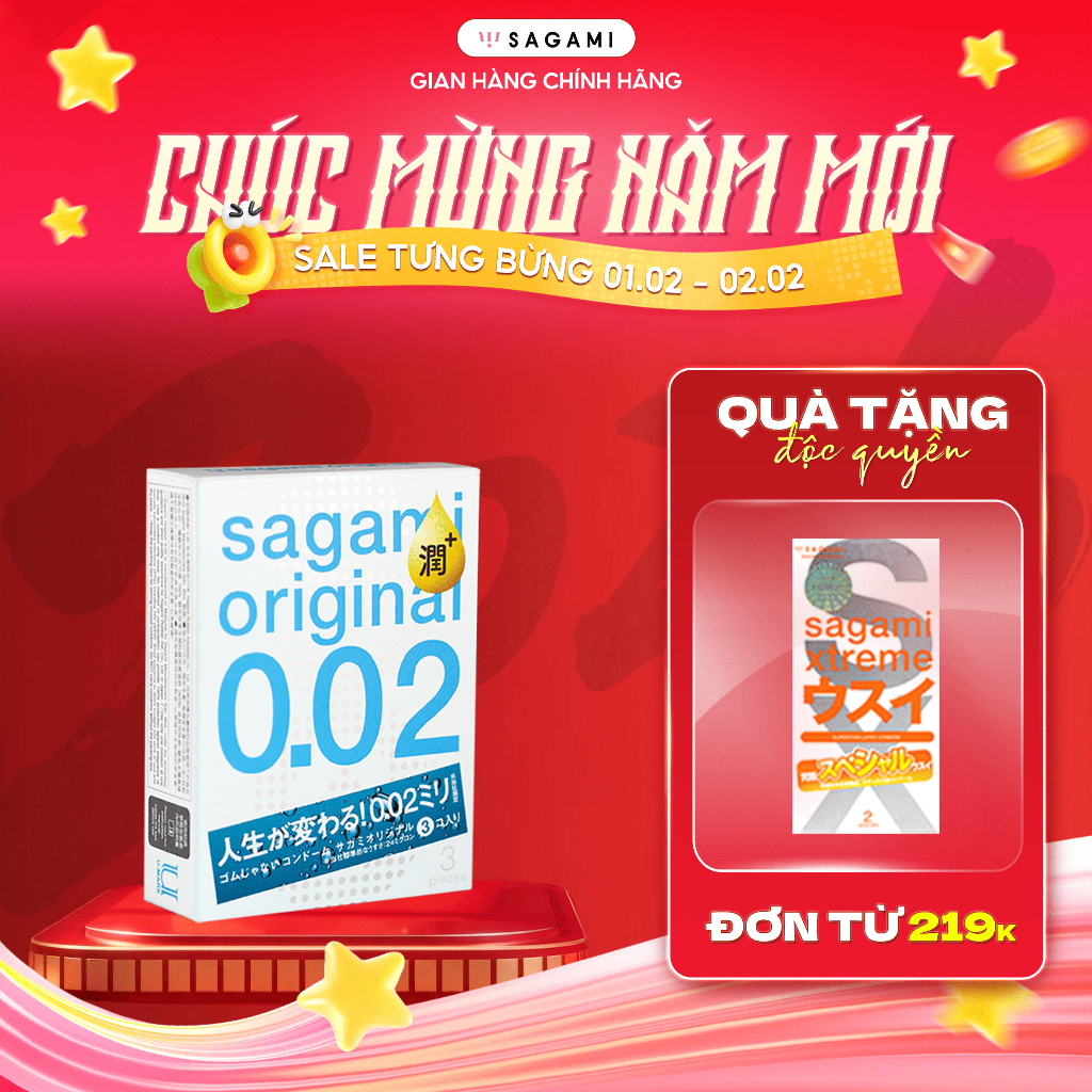 Bao cao su Sagami 002 Extra - Non latex - 01 Hộp