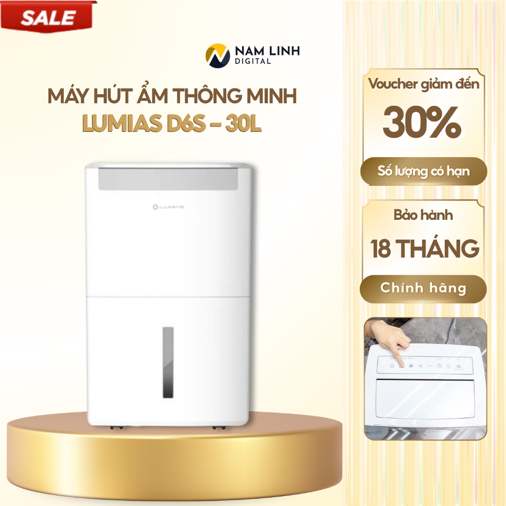 Máy hút ẩm Lumias D6S-30L - Lọc không khí, kết nối app Mihome | BigBuy360 - bigbuy360.vn