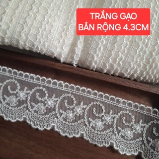 Ren lưới thêu trang trí , size 1.4cm đến 7cm.(dây 3 mét)
