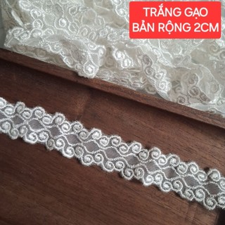 Ren lưới thêu trang trí , size 1.4cm đến 7cm.(dây 3 mét)