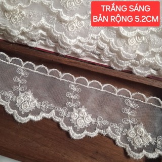 Ren lưới thêu trang trí , size 1.4cm đến 7cm.(dây 3 mét)