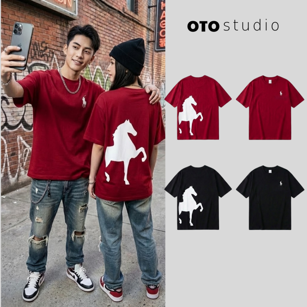 Áo Thun Nam Nữ Rap V3 In Ngựa Màu Đỏ Cực Chiến Chất Cotton Dày Dặn Tôn Dáng Form Rộng Unisex Mặc Đi Chơi Nổi Bật | BigBuy360 - bigbuy360.vn