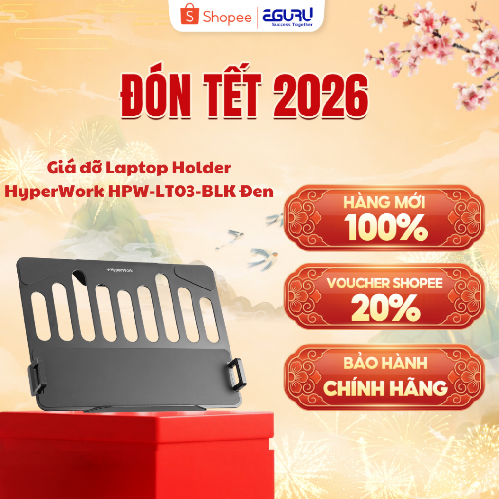 Giá đỡ Laptop Holder HyperWork HPW-LT03-BLK Đen