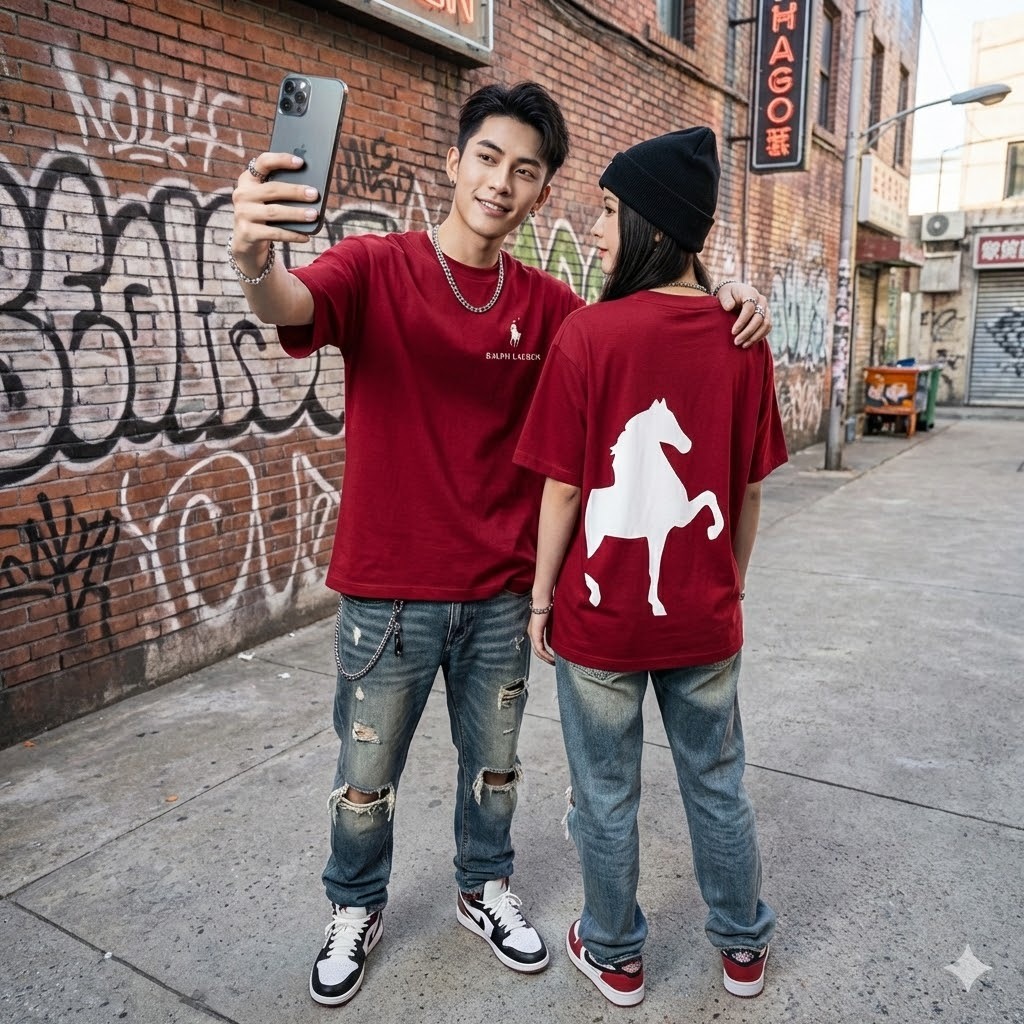 Áo Thun Nam Nữ Rap V3 In Ngựa Màu Đỏ Cực Chiến Chất Cotton Dày Dặn Tôn Dáng Form Rộng Unisex Mặc Đi Chơi Nổi Bật | BigBuy360 - bigbuy360.vn