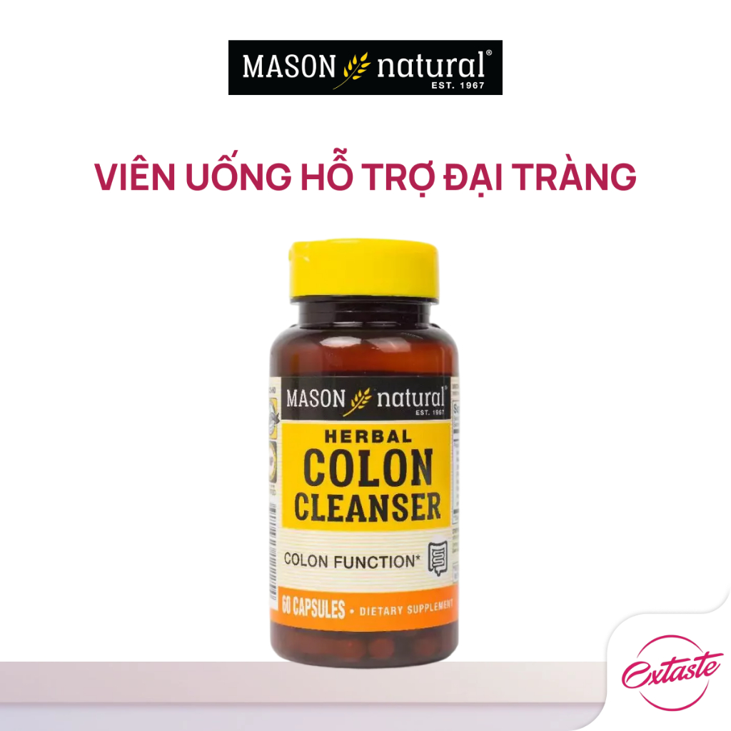Viên uống tăng cường sức khoẻ đại tràng Mason Natural Colon Herbal Cleanser hộp 60 viên