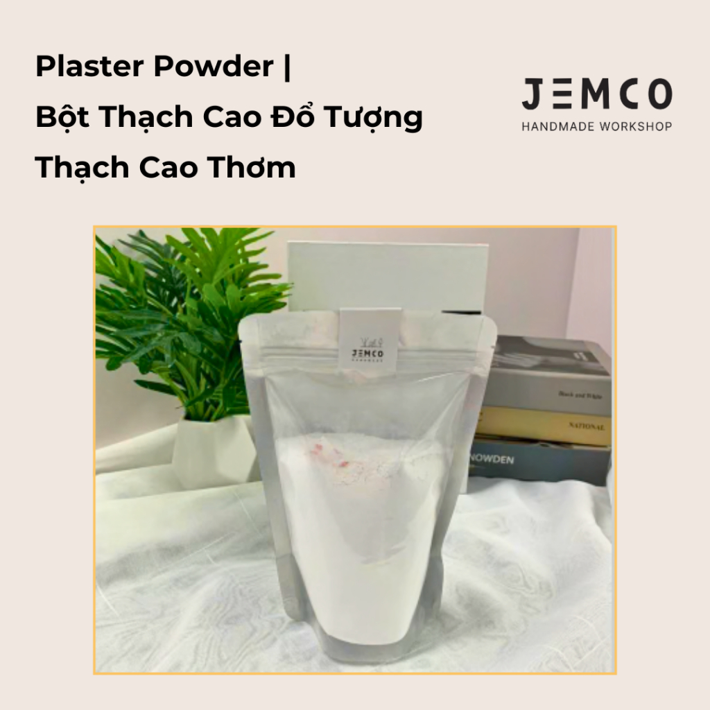 (2kg) Plaster Powder _ Bột Thạch Cao Dùng Đổ Khay, Đế, Tượng Thạch Cao Thơm
