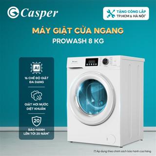 [Shopee - Lắp đặt 0Đ HN HCM] Máy giặt cửa ngang Casper Inverter 8KG WF-DE8VW2 - Chính hãng - Bảo hành 2 năm