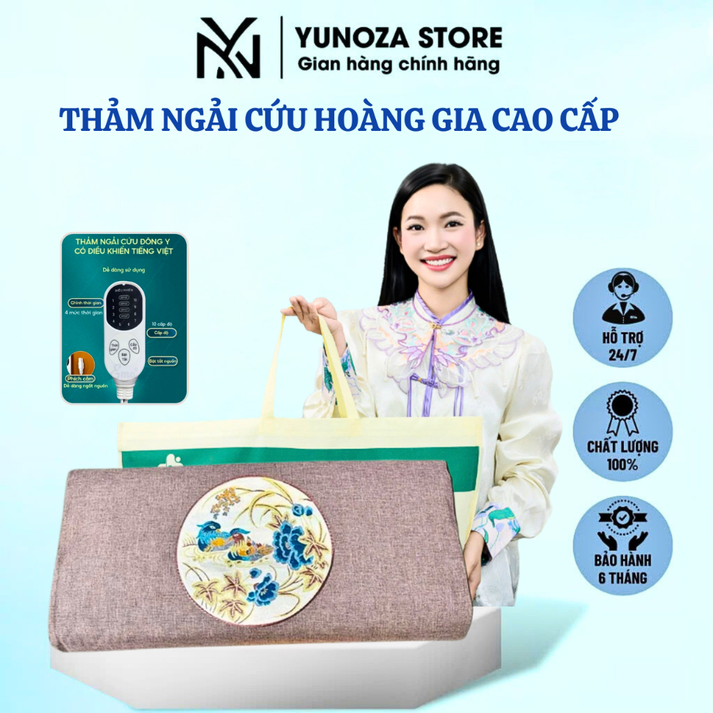 Thảm Ngải Cứu YATASMART  Êm Ái Giảm Đau Cơ Mỏi Vai Gáy Bản Mới 2026