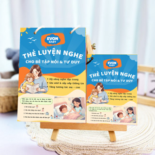 Thẻ tập nói thông minh tập nói từng câu EVON - Thẻ Flash LUYỆN NGHE Cho Bé Tập Nói & Tư Duy
