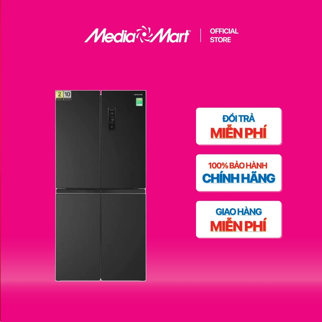 [MediaMart-FREESHIP] Tủ lạnh Hitachi Inverter 466L Multi Door HR4N7522DSDXVN