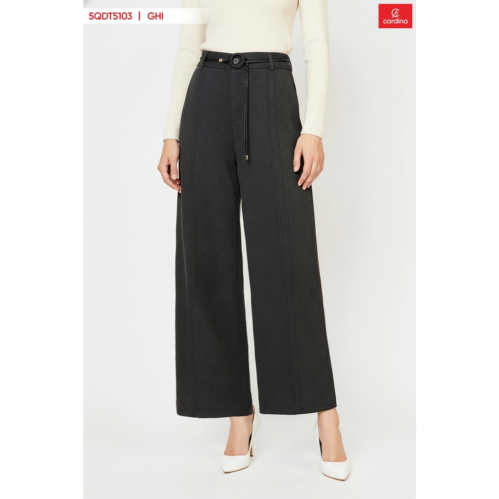 Quần dài nữ, quần dạ  GIANA CARDINA thiết kể tạo gân trước tặng kèm đai 5QDT51