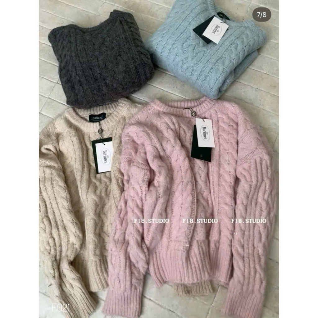 𝐑𝐨𝐲𝐞𝐞 𝐜𝐥𝐨𝐬𝐞𝐭 | [CÒN HỒNG+XANH] ÁO LEN THỪNG F18 DÀY DẶN HÀNG QCCC