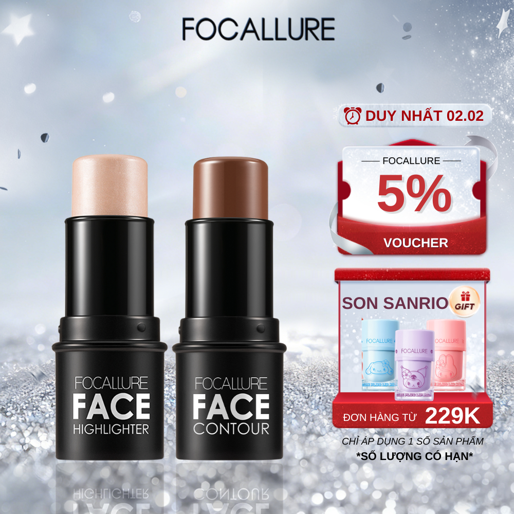 FOCALLURE Kem tạo khối highlight dạng thỏi 6g