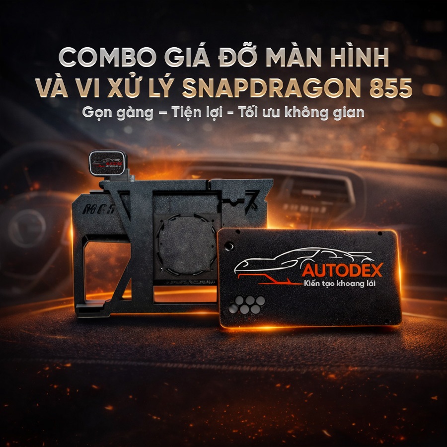 Combo Giá Đỡ Màn Hình Ô Tô + Vi Xử Lý Snapdragon 855 – Khởi động cùng xe (Không kèm màn và dây )