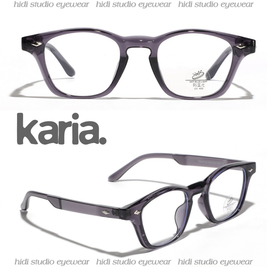 Gọng kính mắt vuông bầu tròn Karia. Chất liệu dày dặn cao cấp. Dáng kính phù hợp nam và nữ. Hidi Stu