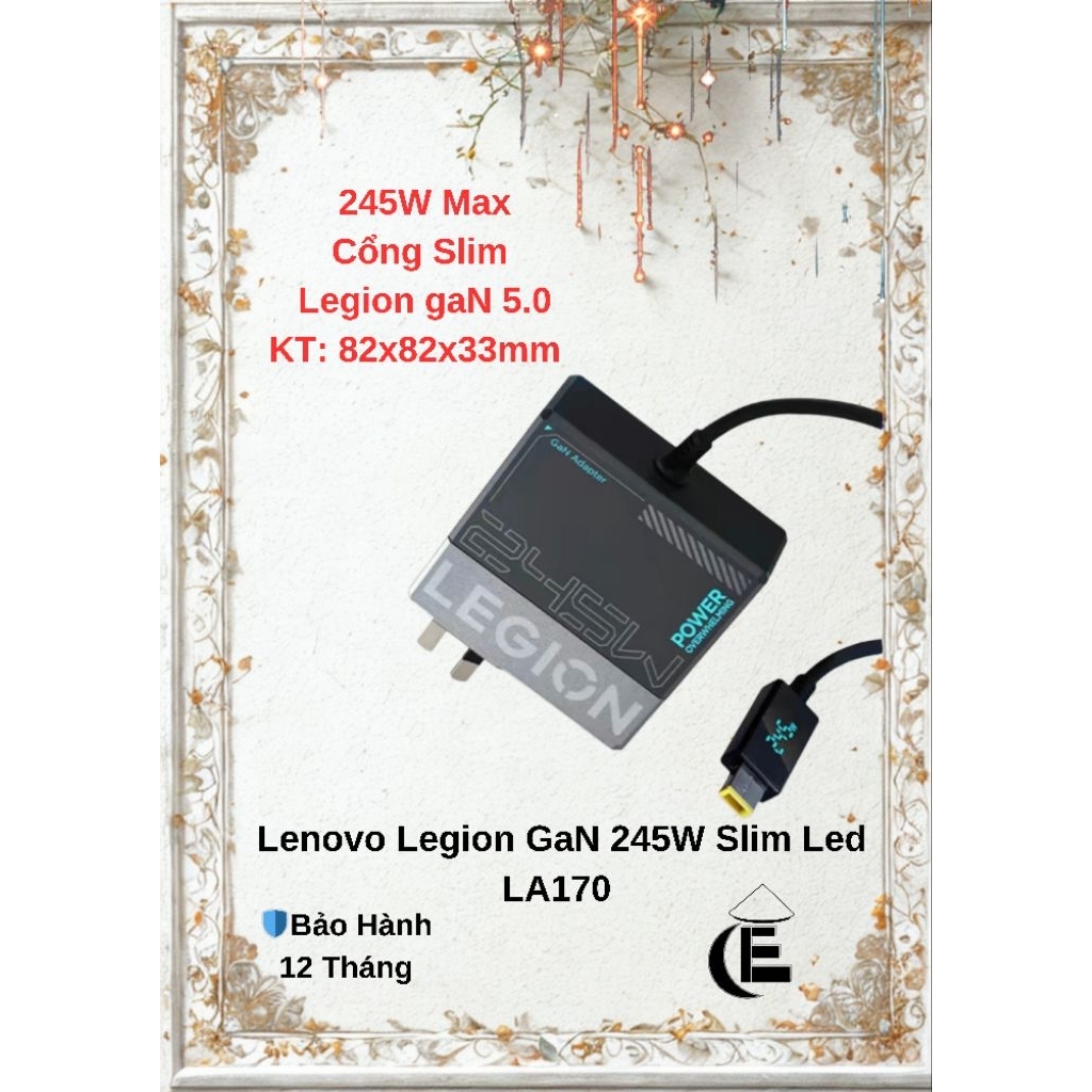 Củ sạc nhanh Lenovo Legion GaN 245W LA245 cho Lenovo Legion Greek Thinkpad...