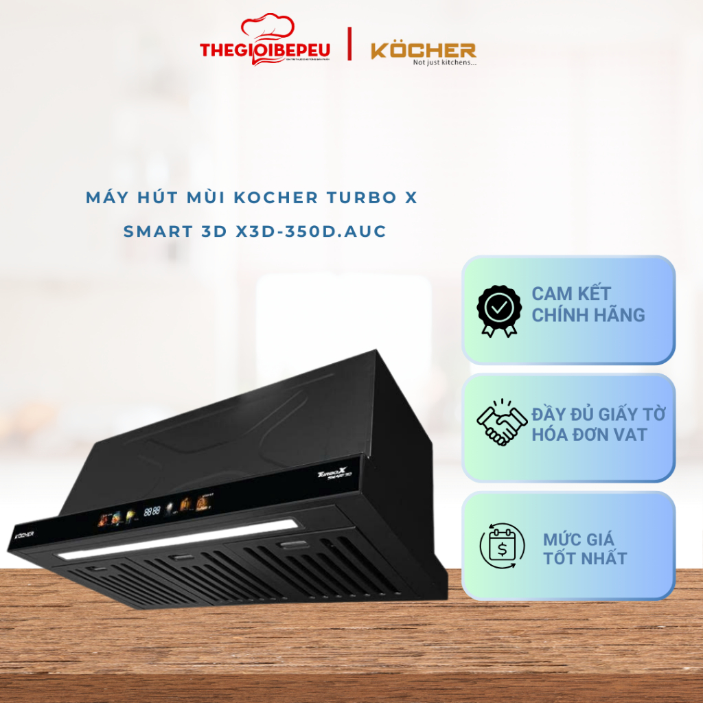 MÁY HÚT MÙI TURBO SMART 3D X3D-350D AUTO CLEAN
