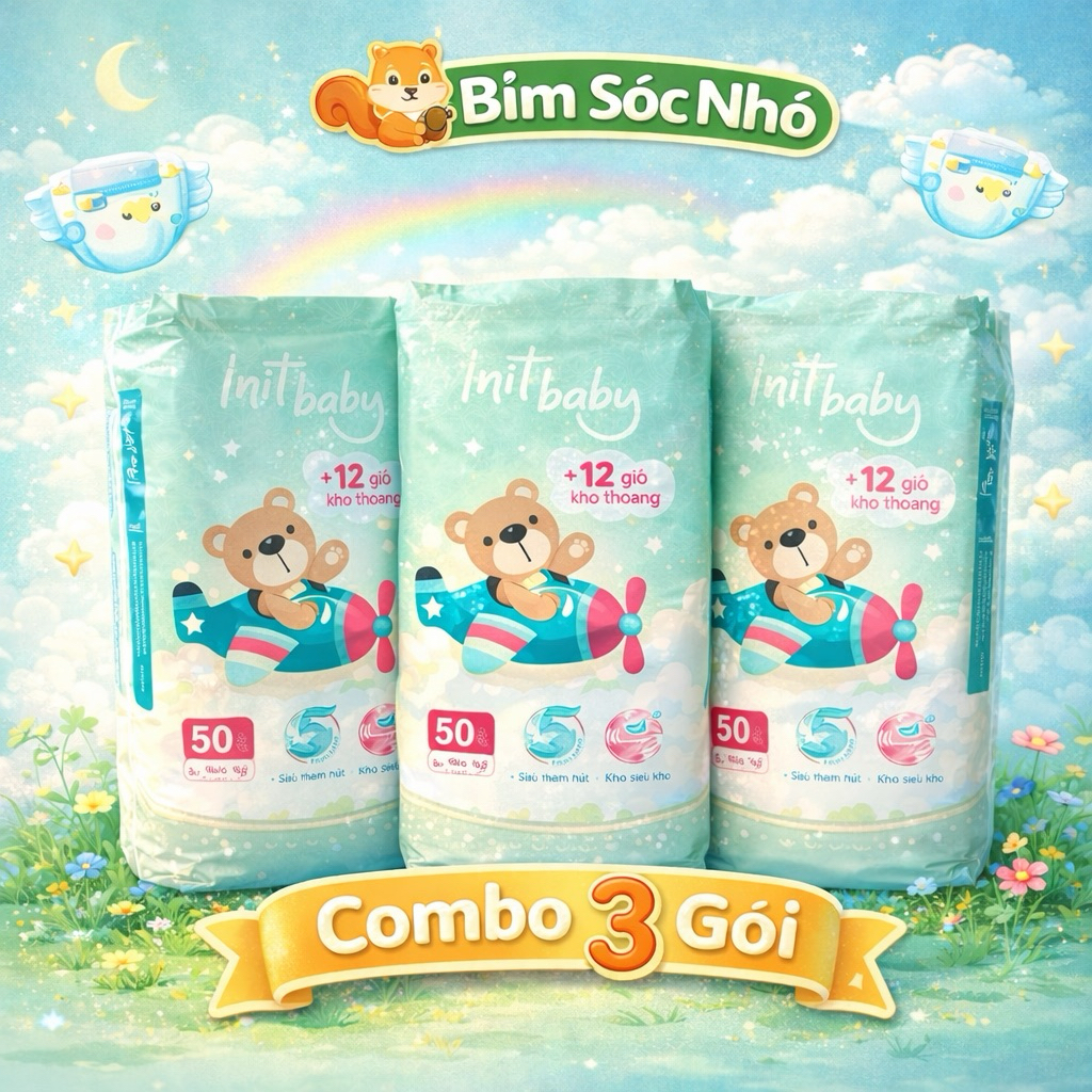 [ 150 miếng ] Combo 3 gói bỉm quần ôm bo mông cho bé