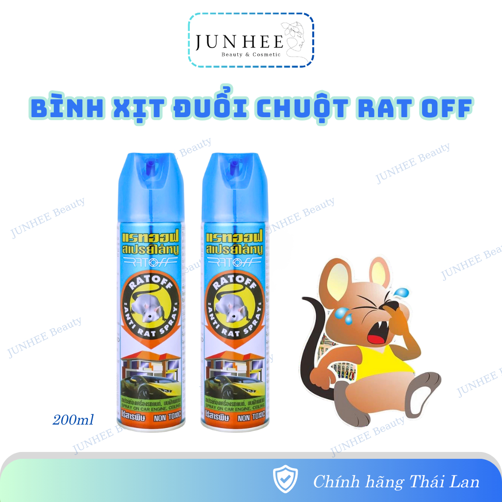 [ JUNHEE AUTH ] Bình xịt đuổi chuột RAT OFF Thái Lan