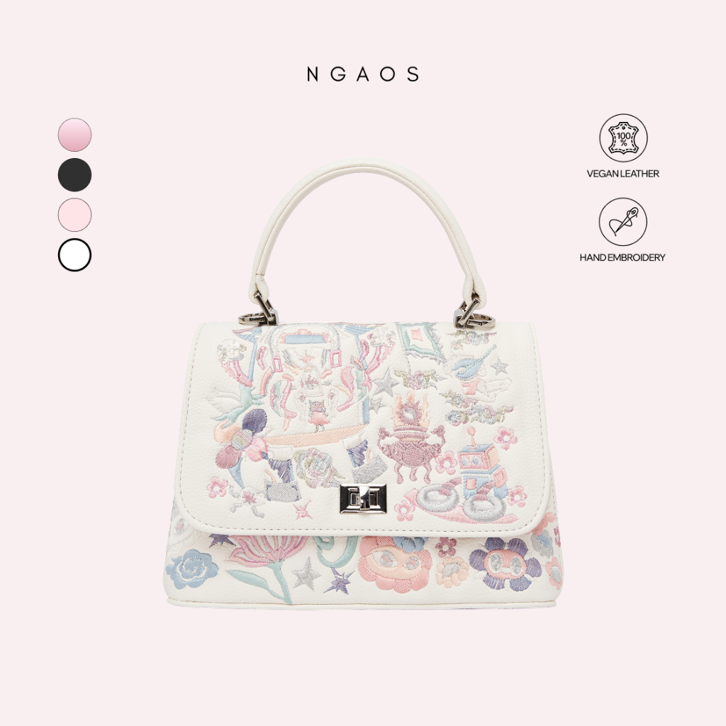 Mộng Bag - NGAOS - Thêu Họa Tiết Truyền Thống - Vegan Leather