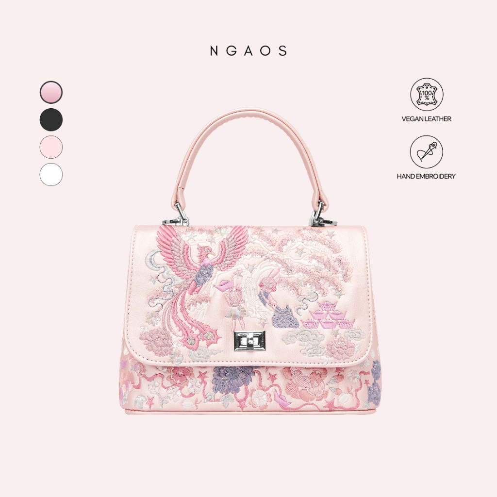 Mộng Bag - NGAOS - Thêu Họa Tiết Truyền Thống - Vegan Leather