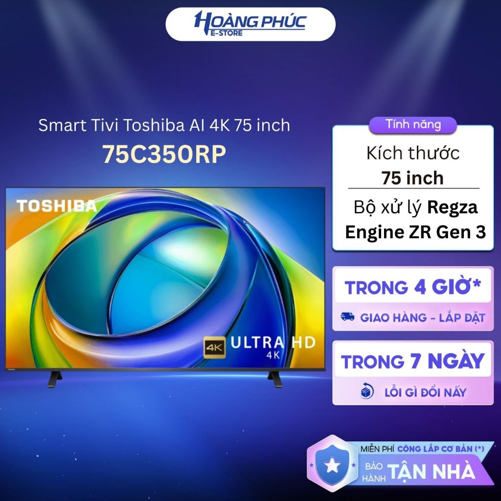 C350RP | Smart Tivi Toshiba AI 4K 75 inch 75C350RP