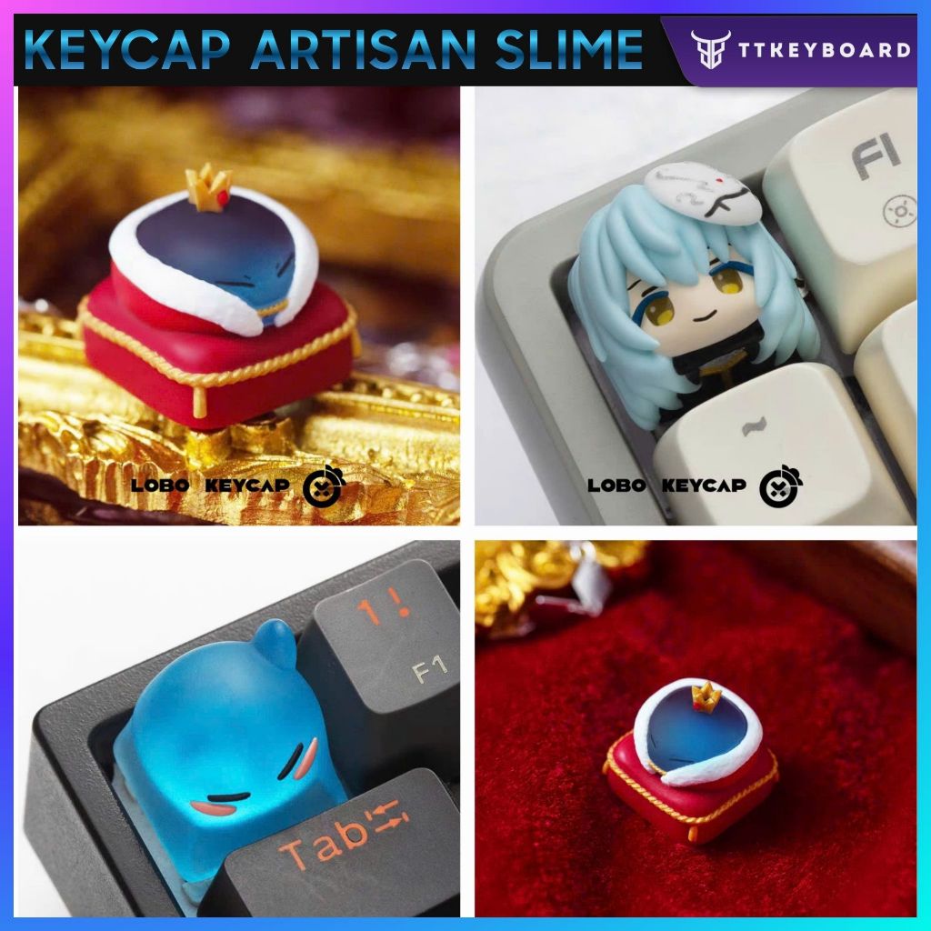 [Hỏa Tốc] Keycap Artisan Chuyển Sinh Slime Xuyên Led | Keycap Custom Bàn Phím Cơ Chất Liệu Resin | C
