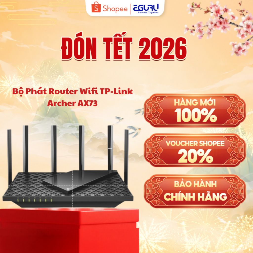 Bộ Phát Router Wifi TP-Link Archer AX72 6 Gigabit Băng Tần Kép Ax5400 - Chính Hãng 24 Tháng