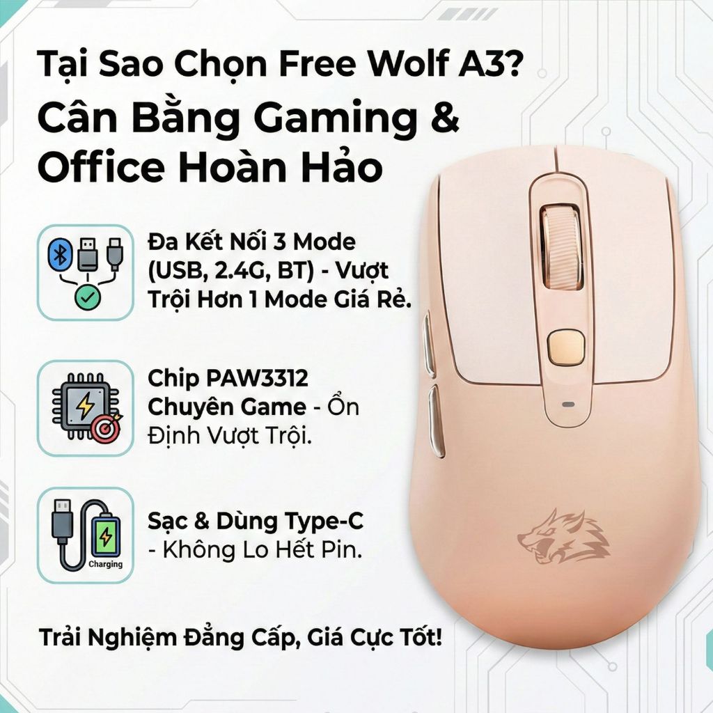 Bộ Bàn Phím Và Chuột Không Dây Bluetooth FreeWolf M75 LED Có Màn Hình, Pin Sạc Keycap PBT Cho Pc Lap | BigBuy360 - bigbuy360.vn