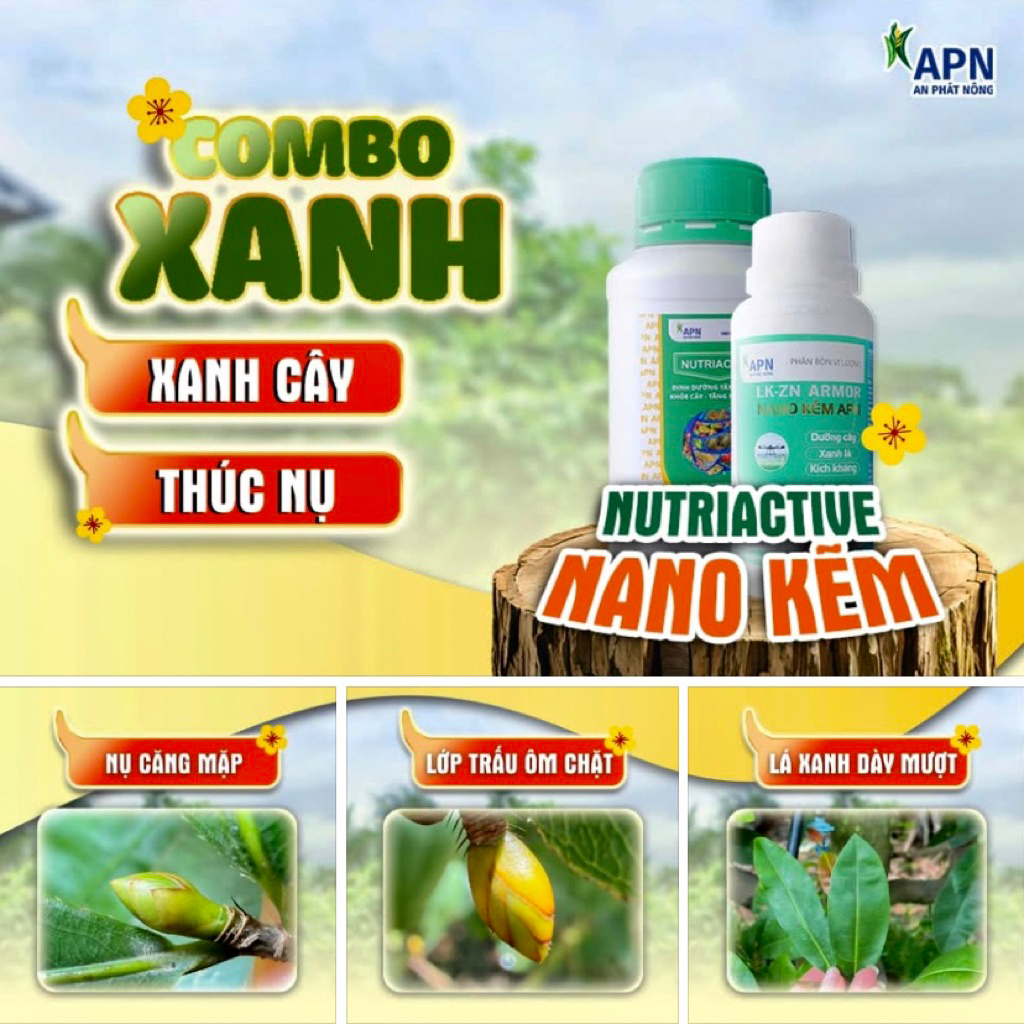 COMBO BỘ XANH - DÀY - DAI hiệu NUTRIACTIVER 500Ml - NANO KẼM 700 của APN