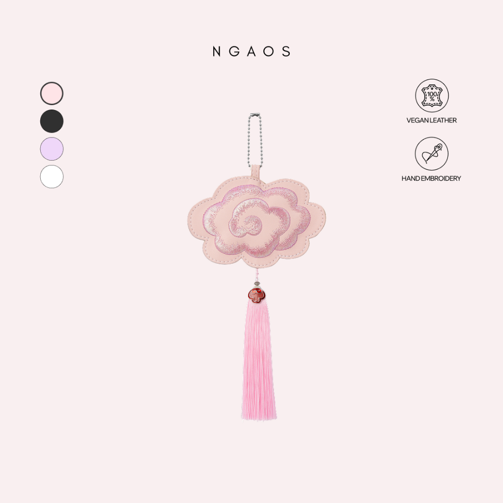 Mây Charm - NGAOS - Vegan Leather - Móc Khoá Treo Túi Xách