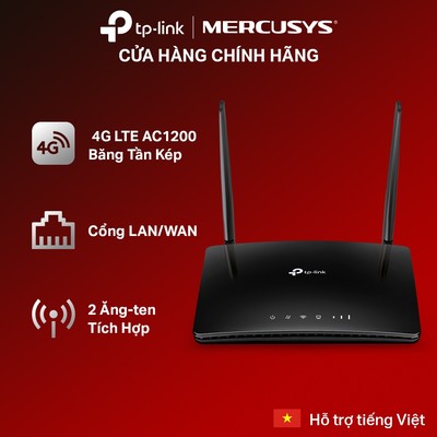 Router Wi-Fi TP-Link Archer MR402 AC1200 | Phát Mạng 4G LTE, Băng Tần Kép, Dùng SIM Trực Tiếp