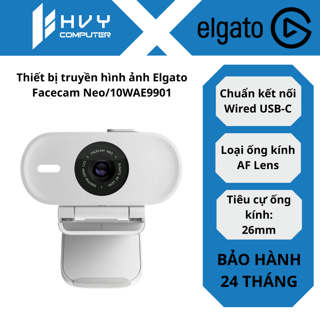 Thiết bị truyền hình ảnh Elgato Facecam Neo/10WAE9901 - Hàng Chính Hãng