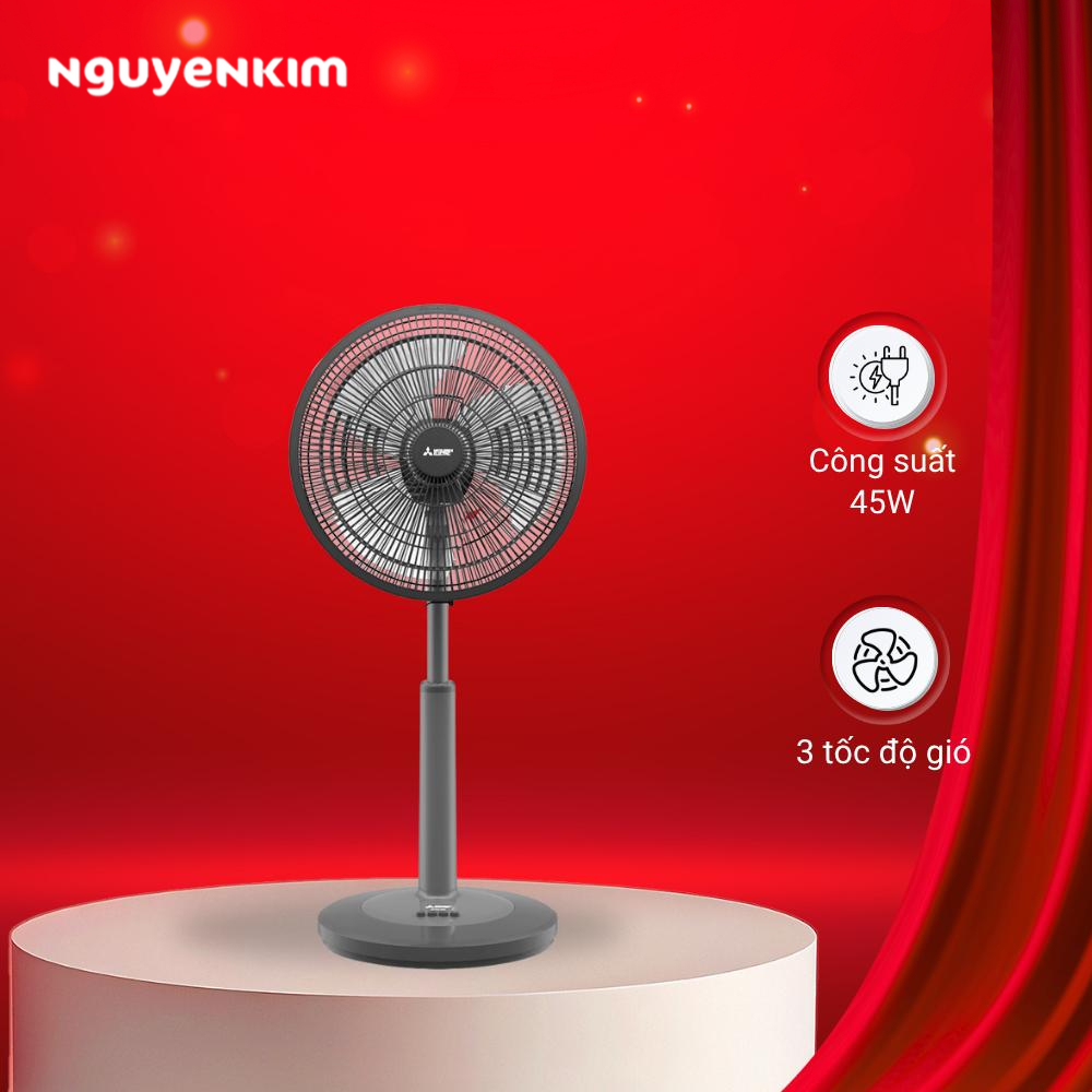 Quạt lửng Mitsubishi R16A-GB CY-GY - Xám đậm, 3 cánh, công suất 45W